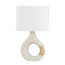 Ceramic Ivory Crackle Mindy Table Lamp 9" by Hudson Valley