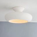 Ceramic White Limewash Annie Semi Flush 16" by Hudson Valley, view 5