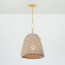Gold Leaf Reina Pendant 14" by Hudson Valley, view 5