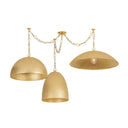Vintage Gold Leaf and Gilded Ivory Eve Chandelier 54.25" x 33" by Hudson Valley