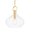 Aged Brass Lina Pendant 16.75" by Hudson Valley