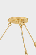 Aged Brass Bridgeton Chandelier 46" by Hudson Valley, view 3