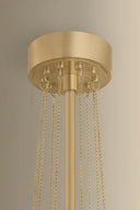 Vintage Brass Bunda Chandelier 47" by Corbett Lighting
