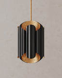 Gold Leaf and Black Banks Pendant 12" x 17" by Hudson Valley, view 4
