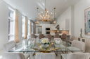 Aged Brass Bari Chandelier 30" by Hudson Valley, view 4
