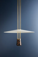 Aged Brass Barnegat Pendant 36" by Hudson Valley, view 2