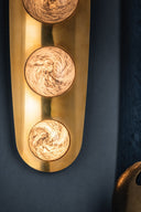 Vintage Brass Bezel Wall Sconce 7" x 30.5" by Corbett Lighting, view 4