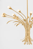 Vintage Gold Leaf Bilston Chandelier 44" by Hudson Valley, view 4