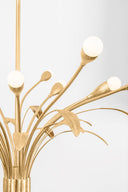 Vintage Gold Leaf Bilston Chandelier 44" by Hudson Valley, view 6