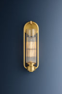 Aged Brass Binnewater Wall Sconce 4.75" by Hudson Valley, view 2