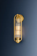 Aged Brass Binnewater Wall Sconce 4.75" by Hudson Valley, view 4