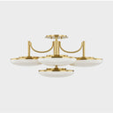Aged Brass Bregman Semi Flush 30.75" by Hudson Valley, view 2