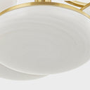 Aged Brass Bregman Semi Flush 30.75" by Hudson Valley, view 3