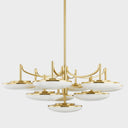 Aged Brass Bregman Chandelier 44" by Hudson Valley, view 2