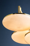 Aged Brass Bregman Semi Flush 30.75" by Hudson Valley, view 4