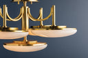 Aged Brass Bregman Semi Flush 30.75" by Hudson Valley, view 5