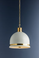 Aged Brass Briscoe Pendant 15" by Hudson Valley, view 2