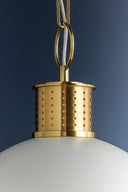 Aged Brass Briscoe Pendant 15" by Hudson Valley, view 3