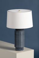 Ceramic Grey-Blue Reactive Broderick Table Lamp 17" by Hudson Valley, view 4