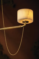 Vintage Brass Bunda Chandelier 30.5" by Corbett Lighting, view 3