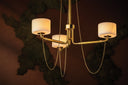 Vintage Brass Bunda Chandelier 30.5" by Corbett Lighting, view 6