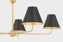Aged Brass and Distressed Bronze Burghley Chandelier 43" x 18.25" by Hudson Valley, view 2