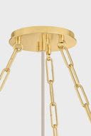 Aged Brass Camby Chandelier 30" by Hudson Valley, view 4