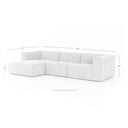 LANGHAM CHANNELED 3-PIECE SECTIONAL