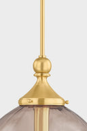 Aged Brass Chatton Pendant 12" by Hudson Valley, view 2