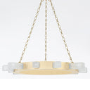 Vintage Brass Citrine Chandelier 36" by Corbett Lighting