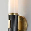 Aged Brass and Distressed Bronze Crewe Wall Sconce 5" x 14.5" by Hudson Valley, view 3