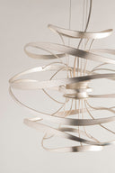 Silver Leaf Calligraphy Chandelier 18" by Corbett Lighting, view 4
