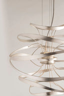 Silver Leaf Calligraphy Chandelier 18" by Corbett Lighting, view 3