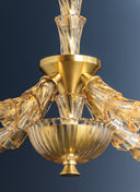 Aged Brass Calumet Chandelier 25.75" by Hudson Valley, view 4