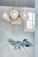 Aged Brass Calypso Chandelier 27.25" by Hudson Valley, view 2