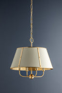 Aged Brass and Off-White Cambridge Chandelier 20.25" x 19.5" by Hudson Valley, view 5