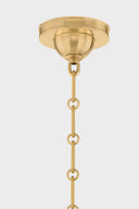 Aged Brass and Soft Crimson Cambridge Chandelier 20.25" x 19.5" by Hudson Valley, view 2