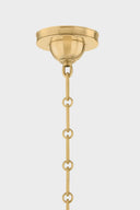 Aged Brass and Soft Studio Green Cambridge Chandelier 20.25" x 19.5" by Hudson Valley, view 2
