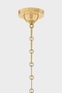 Aged Brass and Soft Crimson Cambridge Chandelier 28.5" x 23" by Hudson Valley, view 2