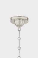 Polished Nickel Cambridge Chandelier 28.5" by Hudson Valley, view 2