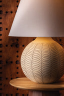 Ceramic Ivory Petal Capers Table Lamp 19" by Hudson Valley, view 7