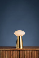 Aged Brass Cashel Rechargeable Table Lamp 6" by Hudson Valley, view 2