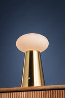Aged Brass Cashel Rechargeable Table Lamp 6" by Hudson Valley, view 4