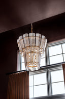 Vintage Gold Leaf Cassian Chandelier 28.75" by Hudson Valley, view 4
