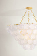 Vintage Gold Leaf Cedar Hill Chandelier 47.25" by Hudson Valley, view 4