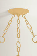Vintage Gold Leaf Cedar Hill Chandelier 47.25" by Hudson Valley, view 3