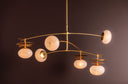 Vintage Gold Leaf Ceylon Chandelier 57" by Corbett Lighting, view 2