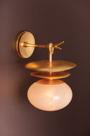 Vintage Gold Leaf Ceylon Wall Sconce 9.5" by Corbett Lighting, view 6