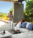 CleoSoft Alu Modular Corner Section by Talenti, outdoor setting