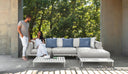 CleoSoft Alu Rectangular Coffee Table by Talenti, outdoor setting